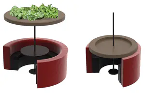 The fourth Stepping Stone project focused on the design of 2-in-1 flower pot seating for the exterior of the community kitchen. The design also integrates a canopy for growing herbs to also use in the kitchen. Through a collaboration with another Time Rebel collecting reusable waste, we thought about how this could be integrated into the materiality of this concept. The product analysis of this design is that it has a detachable seat to cater for a variety of arrangements. The flower pot can be raised to create a seating area, and lowered to be become a flower pot on the High Street.