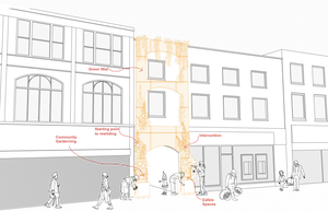 A green wall facade across the passageway could create a bold landmark to attract people to the courtyard space. - 1_zvyI4boskcIdwDPq-6EbUw.png