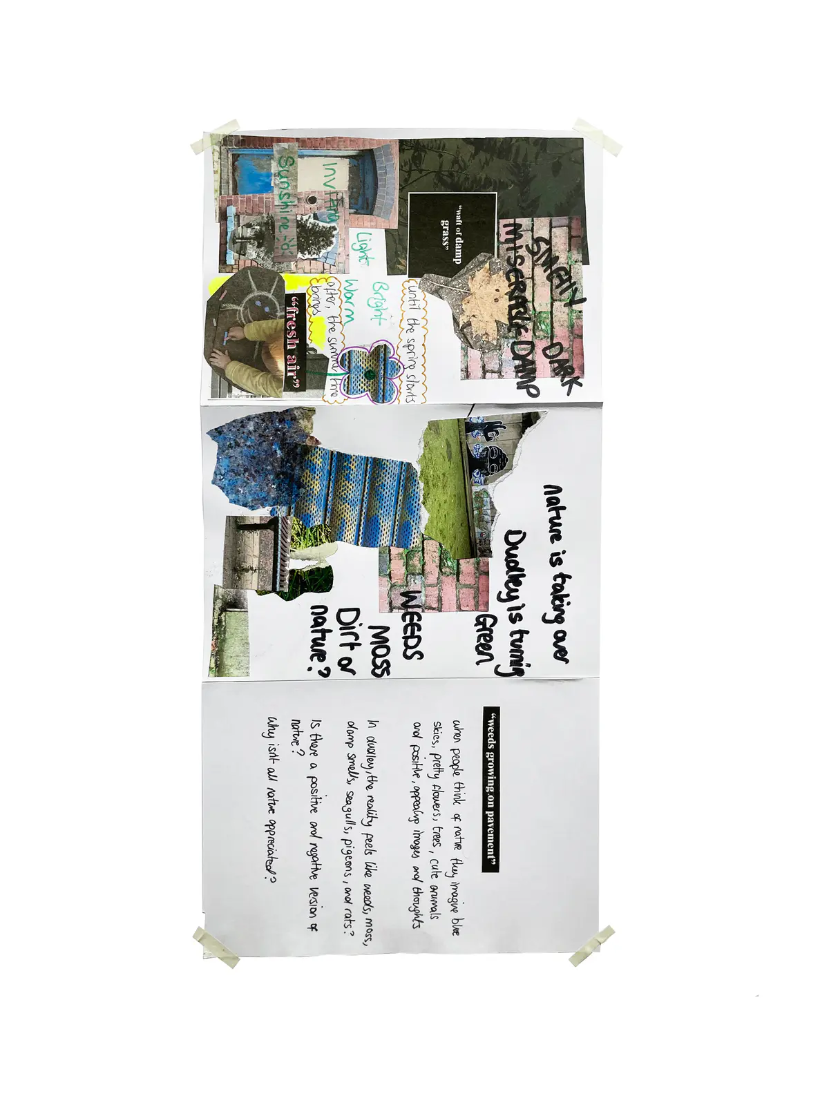 A More-Than-Human Story of Dudley High Street
This story is a collective outcome after utilising completed Street Detectorism maps, and More-Than-Human findings to create of 'A More-Than-Human Story of Dudley High Street'. 
As part of a dissertation study, this workshop invited participants to share their imagination and develop stories from the previous findings on Dudley High Street. This story creatively archives nature on Dudley High Street, with emphasis for the value of storytelling and nature at the forefront of this task. - S6.jpg